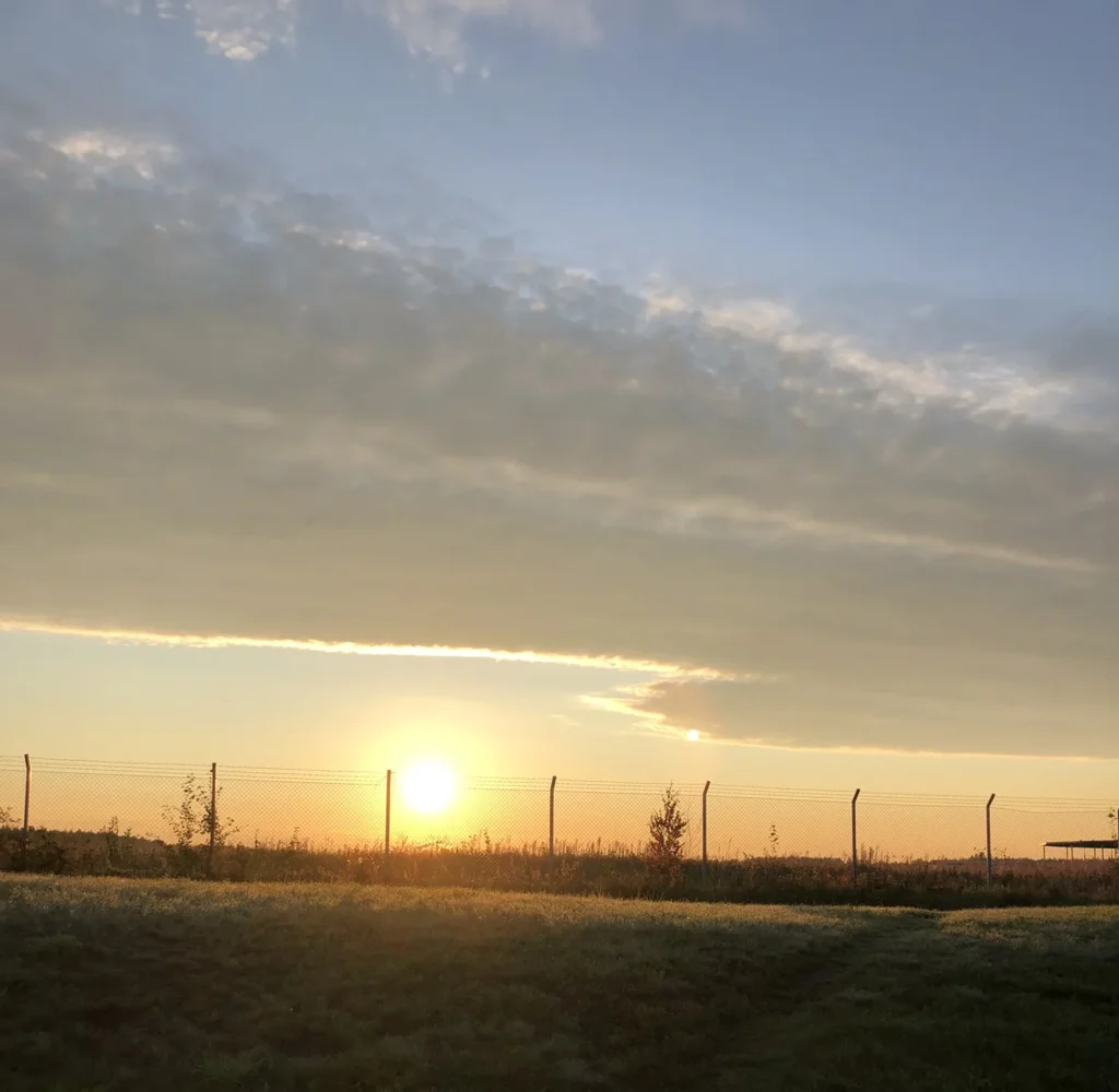 Elokuun aamu ja aurinko