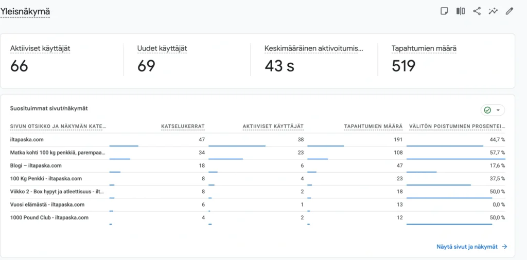 Google analytics kävijäseuranta